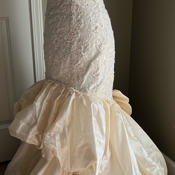 Stunning, sophisticated custom silk, pearls & sequins gown | Wedding, formal | 6 - Picture 15 of 16